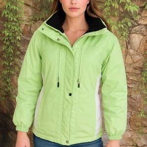 FERA Green and White Water-Resistant Thermolite-Plus Ski Coat, 6